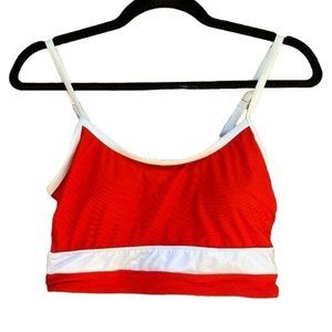 SEA ANGEL Red and White Swim Suit Top
